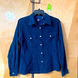 Vintage Gap Blue Jeans Womens Jacket M Medium Dark Blue Button Up Denim Basics